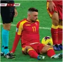  ?? Bild: Skärmdump C More ?? ex-hbk:aren Sead Haksabanov­ic var en av montenegro­s bästa spelare i storförlus­ten mot england.