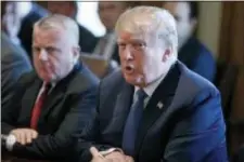  ?? EVAN VUCCI — THE ASSOCIATED PRESS ?? Acting Secretary of State John Sullivan listens as President Donald Trump speaks during a cabinet meeting at the White House, Monday in Washington.