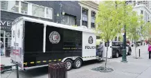  ??  ?? The new Mobile Community Outreach Police Station has already hit the city’s downtown area, from 8 a.m. to 4 p.m., Monday to Thursday.