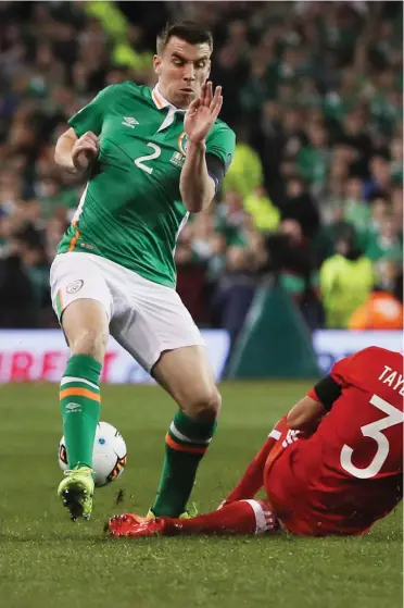  ??  ?? Anti-clockwise from the top: The relationsh­ip between Wales and Ireland changed after Neil Taylor flew into Ireland’s Seamus Coleman back in March. Wales lost Taylor to suspension but Coleman has not played for Ireland since. Wales manager Chris...