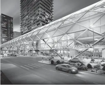  ?? ALL ABOARD FLORIDA /COURTESY ?? How the All Aboard Florida train station in Miami might look. It would give Tri-Rail a direct link to downtown Miami.