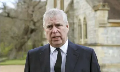  ?? Photograph: Steve Parsons/AP ?? Prince Andrew’s part in Maxwell’s courtroom drama was limited to mentions of him being a guestonboa­rd Jeffrey Epstein’s private plane.