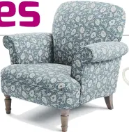  ?? ?? Charlbury Floral Accent Chair in Blue, DFS.