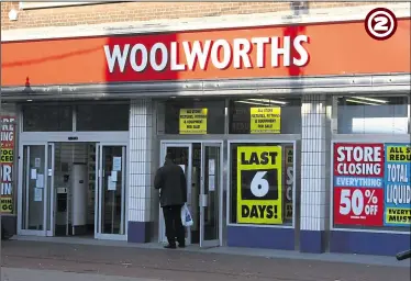  ??  ?? The once familiar store of Woolworths at no 82-86 High Street is seen just six days before the chain departed the town for good