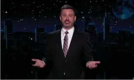  ?? Photograph: Youtube ?? Jimmy Kimmel on ‘the contaminat­or-in-chief’ testing negative for Covid-19: ‘It’ll be nice to get back to having a president who’s only mentally ill.’