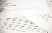  ?? Associated Press ?? A translated copy of an applicatio­n to join Osama bin Laden’s terrorist network was among documents released on the fourth anniversar­y of his death.