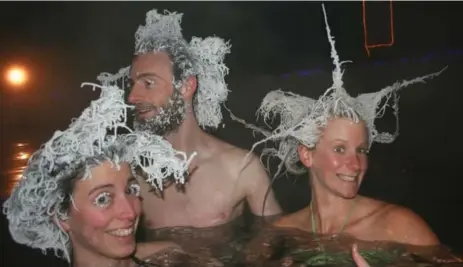  ?? JULIE AN CADUHADA/THE CANADIAN PRESS ?? Contestant­s at the annual hair-freezing contest in Whitehorse, Yukon, find the best frozen hair is produced below -20 C. The contest runs all winter.