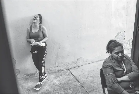  ?? PHOTOS: MICHAEL ROBINSON CHAVEZ/THE WASHINGTON POST ?? Mildred Barreras Godoy, 16, is receiving therapy at a women’s drug rehabilita­tion centre in Tijuana, Mexico.