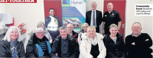  ??  ?? Community boost Residents with police and council officials