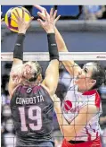  ?? —PVL PHOTO ?? Lindsey Vander Weide (right) powers Petro Petro Gazz past army and into the semfinals.