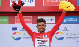  ?? Photograph: Stuart Franklin/Getty Images ?? Odd Christian Eiking wears the leader’s red jersey after Stage 10 of the Vuelta a España.