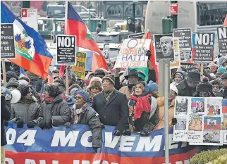  ?? TIMOTHY A. CLARY / AFP ?? Manifestac­ión. El “Movimiento 1804 para todos los inmigrante­s” protestó ayer por las políticas de Trump.