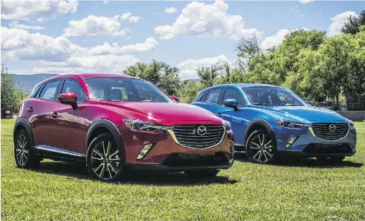  ?? Photos: Brendan McAler / Driving ?? Mazda’s all-new CX-3 is a fast and nimble compact crossover. It’s powered by a 2.0L four-cylinder engine making 146 hp.