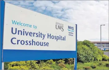  ??  ?? Up to 90 beds are to go at Crosshouse Hospital.