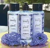  ??  ?? Purple reign: The Smooth and Serene argan oil and lavender collection tames frizz, soothes skin, calms the mind and loves the planet.