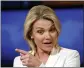  ?? THE ASSOCIATED PRESS ?? UN ambassador nominee Heather Nauert has little foreigh policy experience.