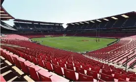  ??  ?? Ellis Park in Johannesbu­rg could yet stage a Test against the Lions behind closed doors if agreement cannot be reached to switch the tour. Photograph: David Rogers/Getty Images