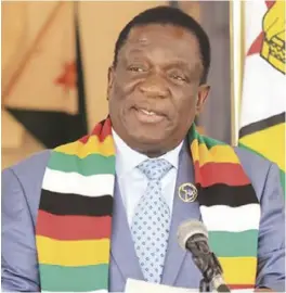  ?? ?? President Emmerson Mnangagwa