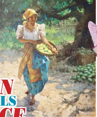  ?? artsofasia.com ?? “Mango Vendor” by Fernando Amorsolo, 1930, collection of Mr. and Mrs. Paulino Que