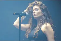  ?? AYALA DARIO ?? Lorde says she’s “worked like a dog” to make her new album great.