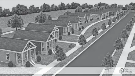  ?? VISTA VILLAGE ?? Vista Village will include 41 tiny homes for the homeless in its first phase.