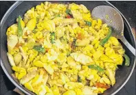 ?? MILLICENT MCKAY/JOURNAL PIONEER ?? This is salt cod and ackee with mixed vegetables.
