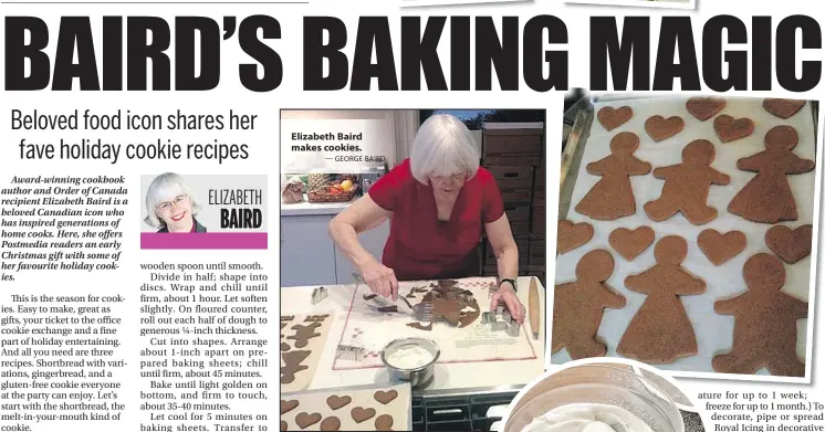  ?? — GEORGE BAIRD ?? Elizabeth Baird makes cookies.