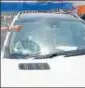  ?? ANI ?? RJD leader Tej Pratap's car was allegedly attacked.