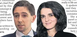  ??  ?? STORM Minister Simon Harris and Dr Alexia Bertuzzi