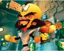  ??  ?? Above Neo Cortex and Dingodile are playable, offering zapping and sucking action that seems distinct from Crash.