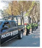  ?? ESPECIAL ?? FUERZA. La Policía Estatal del Estado de México realiza constantem­ente operativos en su territorio.