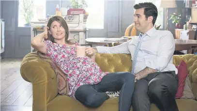  ??  ?? A pregnant pause... Sharon Horgan and Rob Delaney in their Channel 4 comedy