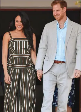  ??  ?? Family move: the Sussexes have had childcare help from Meghan’s mother Doria, inset