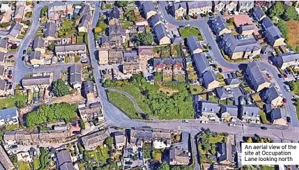  ?? ?? An aerial view of the site at Occupation Lane looking north