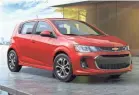  ?? GENERAL MOTORS ?? The 2020 Chevrolet Sonic ranked the highest among all vehicles on the J.D. Power Initial Quality Study, but that has not stopped GM from pulling the plug on the vehicle.