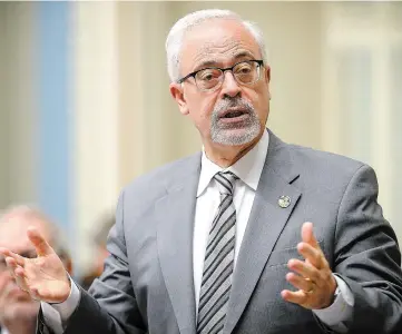  ?? PHOTO SIMON CLARK ?? Le ministre des Finances Carlos Leitao ne veut pas parler de l’investisse­ment de 1,3 milliard de dollars de l’état québécois dans le programme des aéronefs de la C Series.