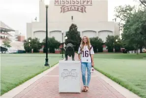  ?? Contribute­d ?? El Dorado High School graduate Autumn Parker has earned a spot on the Mississipp­i State University co-ed cheerleadi­ng squad. She will begin her studies in engineerin­g at the university in the fall.
