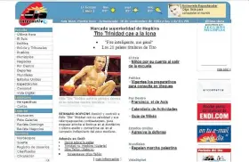  ??  ?? Este vistazo a la página de Endi.com, que data de septiembre de 2001, evidencia la evolución que ha experiment­ado el portal de noticias.