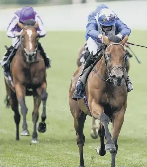  ?? PICTURE: A CROWHURST/PA ?? PULLING AWAY: James Doyle, right, wins the Prince of Wales’s Stakes on Lord North.