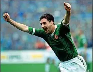  ?? ?? LEGENDARY: John Aldridge in action for Ireland