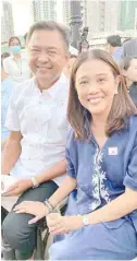  ?? ?? MAYOR Abby Binay and husband Cong. Luis Campos.