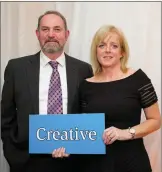  ??  ?? Caroline Bell from Bweeng who was a finalist in the Creative Industry category attended the Awards Ceremony with her husband Tony.