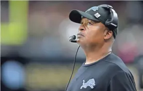  ??  ?? Coach Jim Caldwell’s future with the Lions is murky. CHUCK COOK/USA TODAY SPORTS