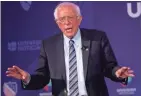  ?? MIKE DE SISTI/MILWAUKEE JOURNAL SENTINEL ?? Sen. Bernie Sanders of Vermont lit into Donald Trump, calling the president “a bigot, a racist, a xenophobe.”