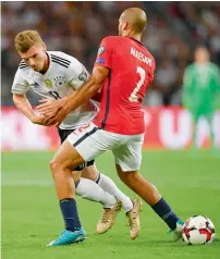  ?? AFP ?? Germany’s Timo Werner (left) and Norway’s defender Haitam Aleesami vie for the ball. —