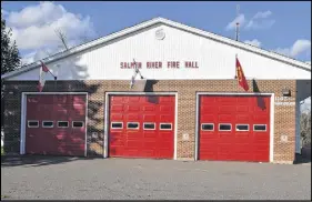  ?? HARRY SULLIVAN/TRURO NEWS ?? Salmon River Fire Brigade hopes to convince the county to donate the former Salmon River Elementary school property for constructi­on of a new hall and possibly related training facilities.
