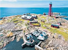  ??  ?? It’s a keeper: the Pater Noster lighthouse in Sweden has been transforme­d into a hotel