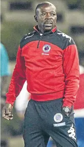  ?? / SYDNEY SESHIBEDI / GALLO IMAGES ?? SuperSport assistant coach Kaitano Tembo led the team in Gabon.