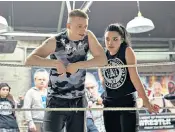  ??  ?? Learning the ropes: Jack Lowden and Florence Pugh in Fighting With My Family