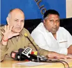  ?? PTI ?? Delhi Deputy CM Manish Sisodia with Food Supplies Minister Imran Hussain addresses a press conference in New Delhi on Tuesday